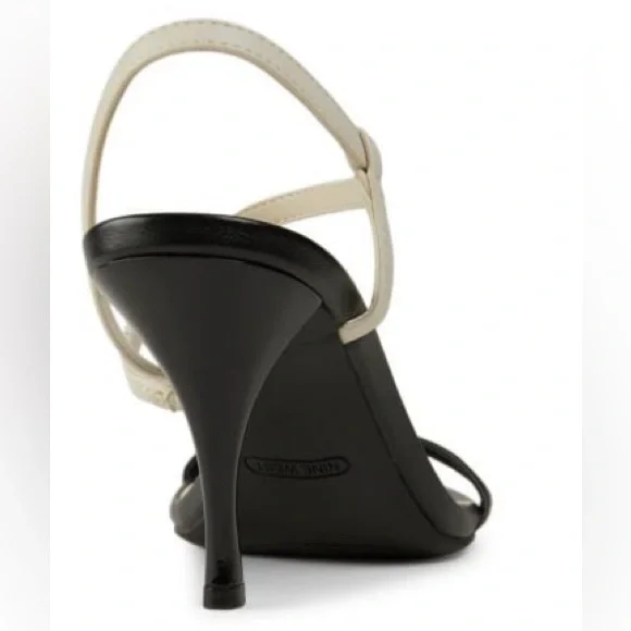 Nine West Black and Cream Women's Strappy High Heel Sandals Size 7.5 - Picture 4 of 8